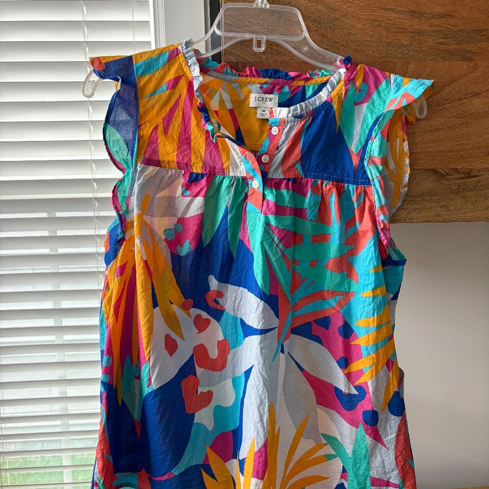 J. Crew Flutter Sleeve Top